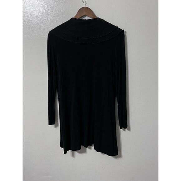 Y2K Black Goth Fairy Ruffle frilly Cardigan Large Whimsigoth Fairygrunge Soft - Picture 8 of 14